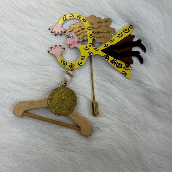 Karen Rossi Stick Pin Fanciful Flights Animal Shopper Character Retired - Picture 1 of 5